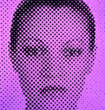 John C.B. Moore - o.T (Purple Grid Face) -chromogenic photo print