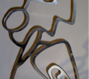 Mike Jansen - Abstract figure - polished steel