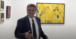Pantelis Tsatsis presenting his art from international collections.(c) Monaco TV