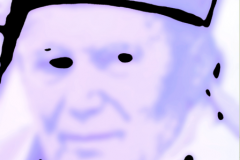 A.P. Astra - John Paul II, portrait - mixed media