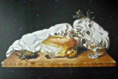 Angelos - Our basic food (genesis of the workd)- painting