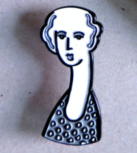 (c) Heinz Zolper, Lady as symbol, multiple - jewelery pin